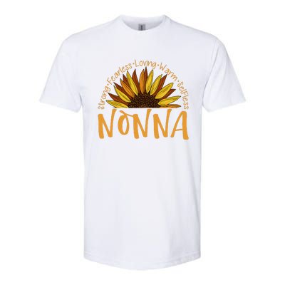 Nonna Sunflower Mothers Day Sunflower For Nonnas Softstyle CVC T-Shirt