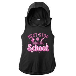 Next Stop Middle School Graduation Ladies PosiCharge Tri-Blend Wicking Draft Hoodie Tank