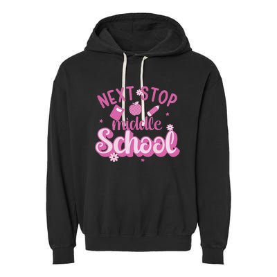 Next Stop Middle School Graduation Garment-Dyed Fleece Hoodie