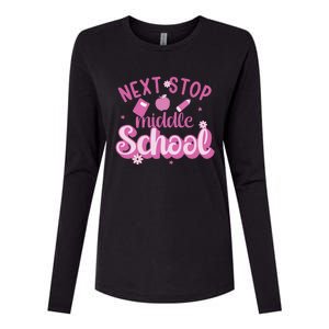 Next Stop Middle School Graduation Womens Cotton Relaxed Long Sleeve T-Shirt