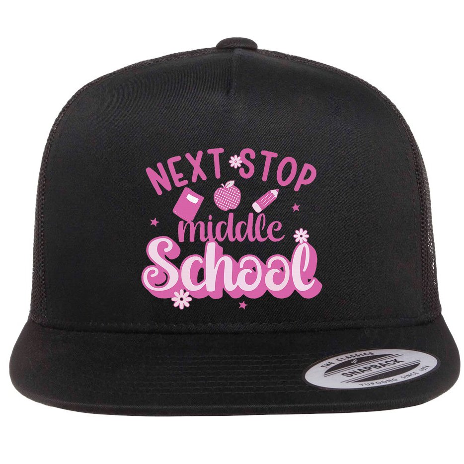 Next Stop Middle School Graduation Flat Bill Trucker Hat