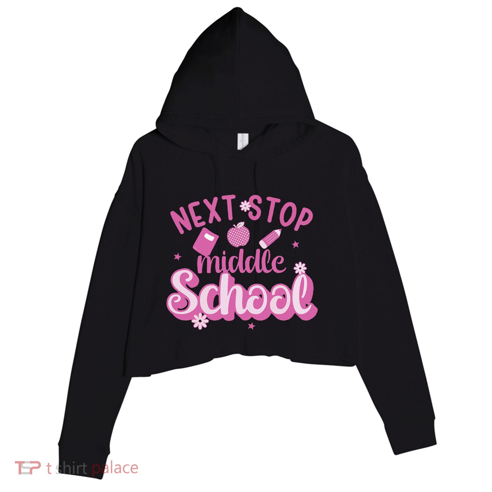 Next Stop Middle School Graduation Crop Fleece Hoodie