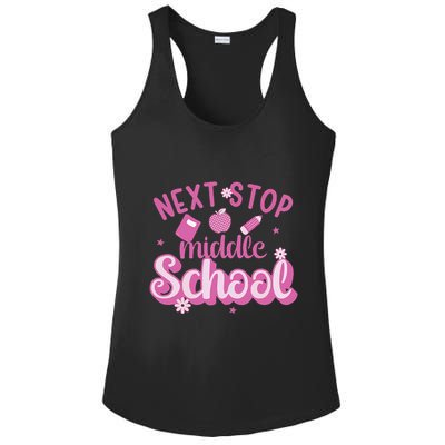 Next Stop Middle School Graduation Ladies PosiCharge Competitor Racerback Tank