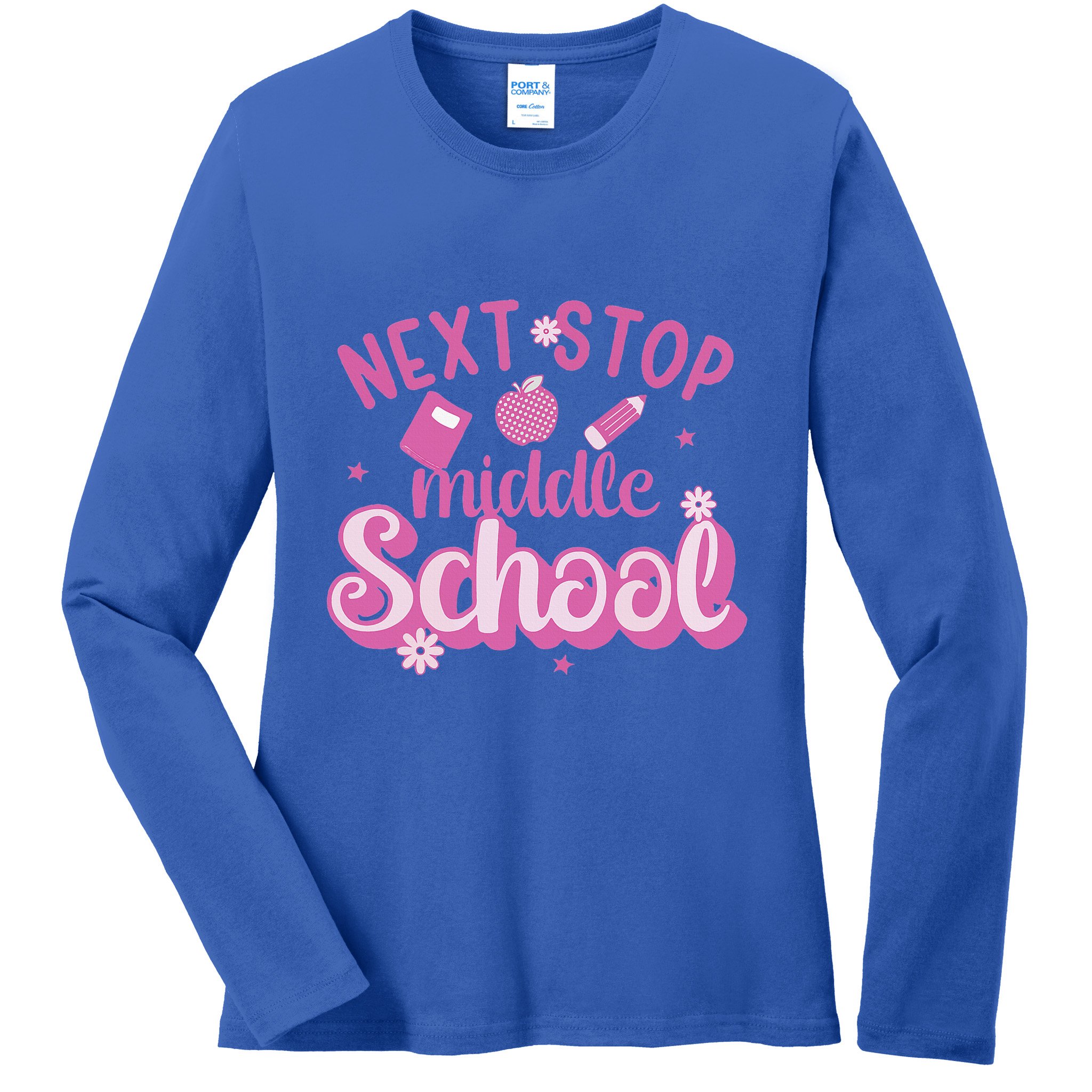 Next Stop Middle School Graduation Ladies Long Sleeve Shirt
