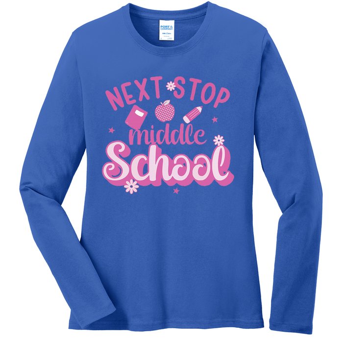 Next Stop Middle School Graduation Ladies Long Sleeve Shirt