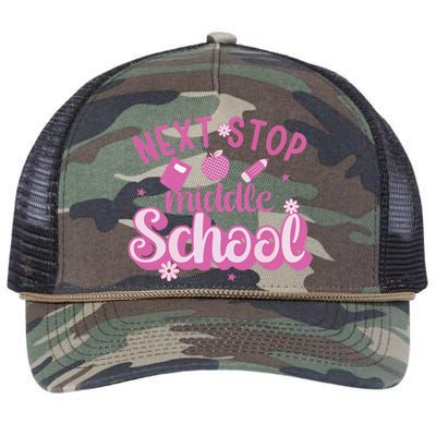 Next Stop Middle School Graduation Retro Rope Trucker Hat Cap