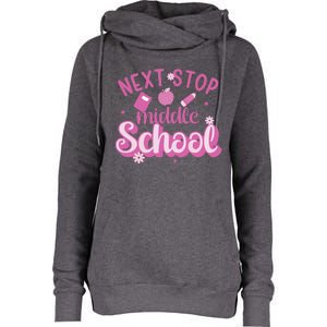 Next Stop Middle School Graduation Womens Funnel Neck Pullover Hood