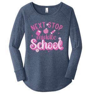 Next Stop Middle School Graduation Women's Perfect Tri Tunic Long Sleeve Shirt