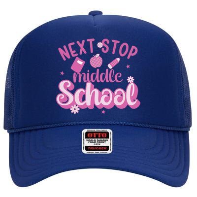 Next Stop Middle School Graduation High Crown Mesh Back Trucker Hat