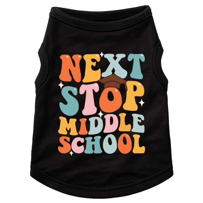 Next Stop Middle School Funny Graduation 5th Grade Doggie Tank