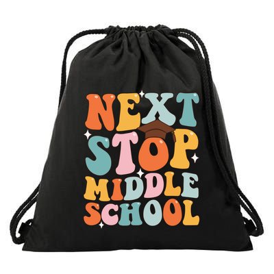 Next Stop Middle School Funny Graduation 5th Grade Drawstring Bag