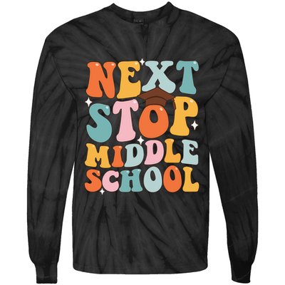 Next Stop Middle School Funny Graduation 5th Grade Tie-Dye Long Sleeve Shirt
