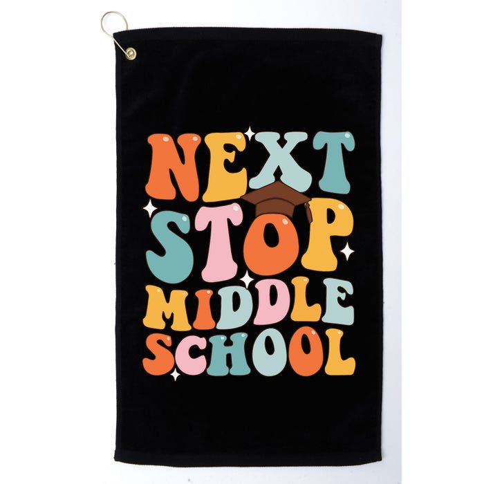 Next Stop Middle School Funny Graduation 5th Grade Golf Towel