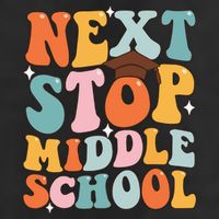Next Stop Middle School Funny Graduation 5th Grade Golf Towel