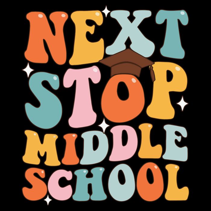 Next Stop Middle School Funny Graduation 5th Grade Short Acrylic Beanie