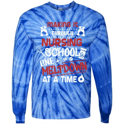 Nurse Student Making It Nursing School Gift Tie-Dye Long Sleeve Shirt