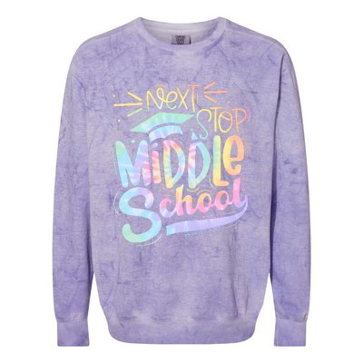 Next Stop Middle School Tie Dye Colorblast Crewneck Sweatshirt