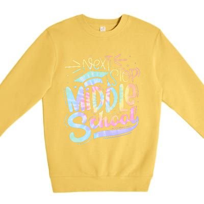 Next Stop Middle School Tie Dye Premium Crewneck Sweatshirt