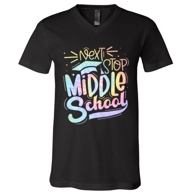 Next Stop Middle School Tie Dye V-Neck T-Shirt