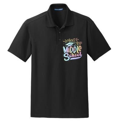 Next Stop Middle School Tie Dye Dry Zone Grid Polo