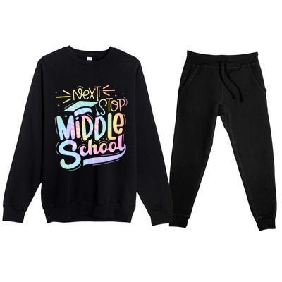 Next Stop Middle School Tie Dye Premium Crewneck Sweatsuit Set