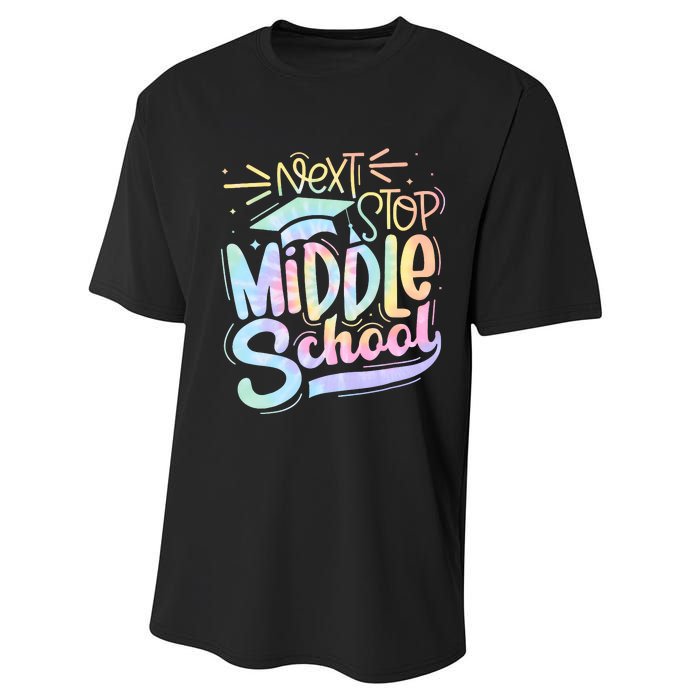 Next Stop Middle School Tie Dye Performance Sprint T-Shirt