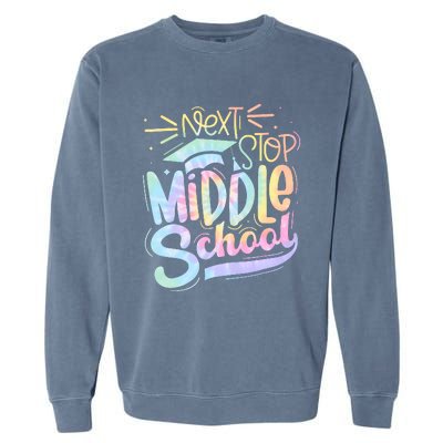 Next Stop Middle School Tie Dye Garment-Dyed Sweatshirt