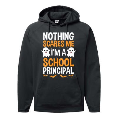 Nothing Scares Me IM A School Principal Halloween Costume Teacher Performance Fleece Hoodie