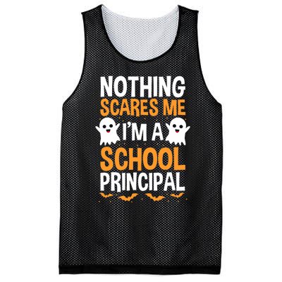 Nothing Scares Me IM A School Principal Halloween Costume Teacher Mesh Reversible Basketball Jersey Tank