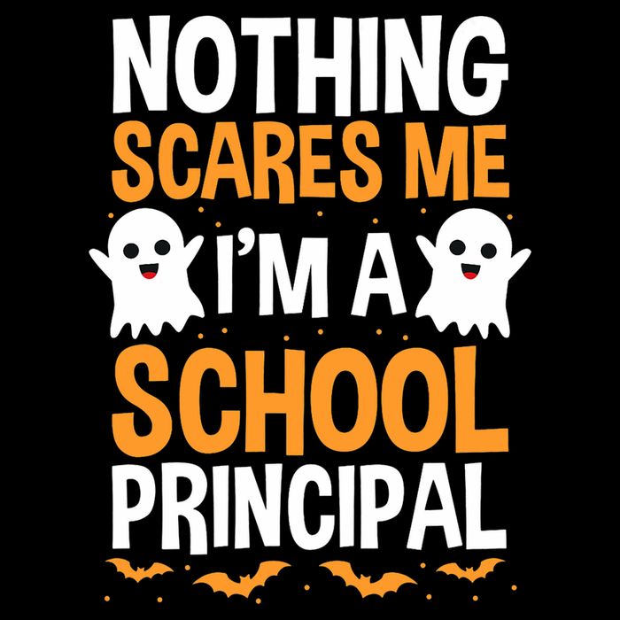 Nothing Scares Me IM A School Principal Halloween Costume Teacher Womens T-Shirt
