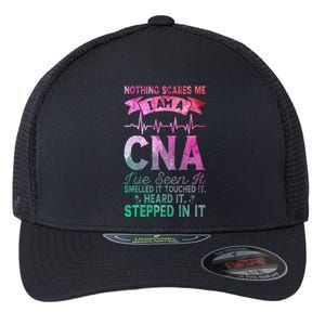 Nothing Scares Me CNA Nurse Job Lover Funny CNA Flexfit Unipanel Trucker Cap