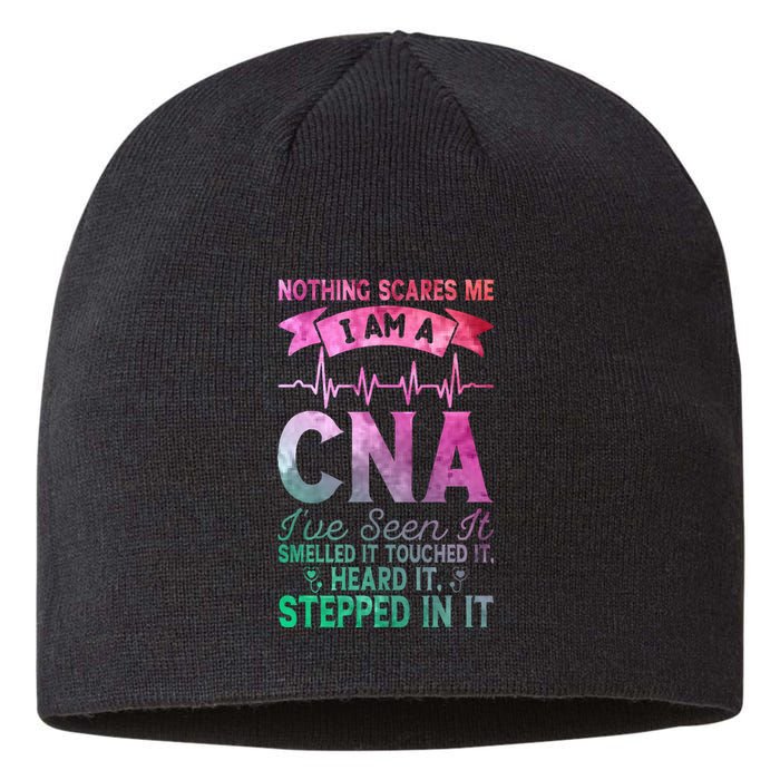 Nothing Scares Me CNA Nurse Job Lover Funny CNA Sustainable Beanie