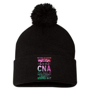 Nothing Scares Me CNA Nurse Job Lover Funny CNA Pom Pom 12in Knit Beanie