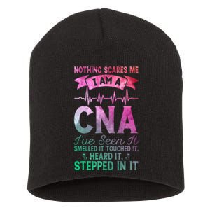 Nothing Scares Me CNA Nurse Job Lover Funny CNA Short Acrylic Beanie