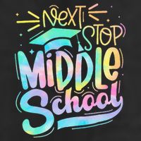 Next Stop Middle School 5th Grade Graduation Last Day 7 Panel Mesh Trucker Snapback Hat