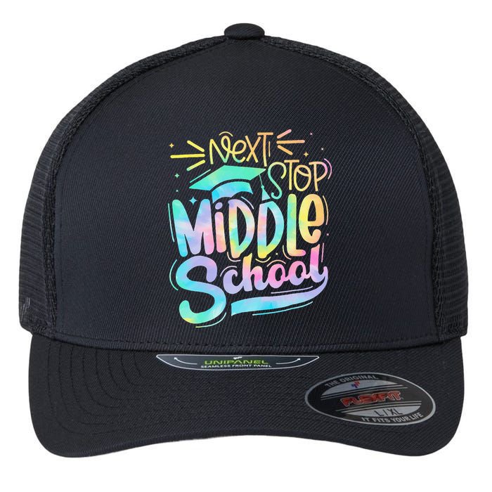 Next Stop Middle School 5th Grade Graduation Last Day Flexfit Unipanel Trucker Cap