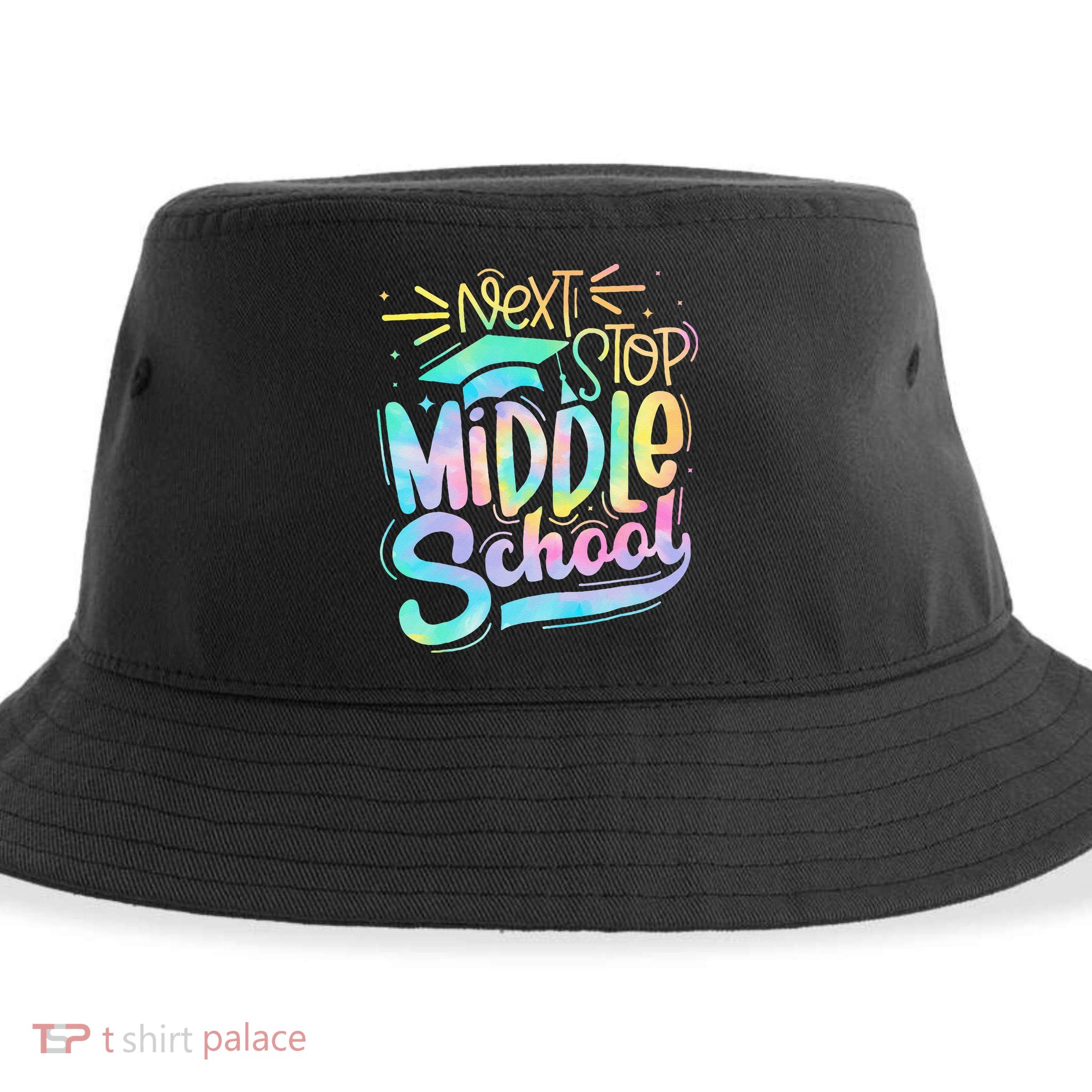 Next Stop Middle School 5th Grade Graduation Last Day Sustainable Bucket Hat