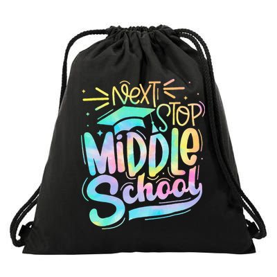 Next Stop Middle School 5th Grade Graduation Last Day Drawstring Bag