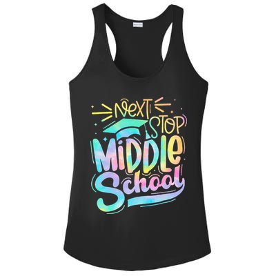 Next Stop Middle School 5th Grade Graduation Last Day Ladies PosiCharge Competitor Racerback Tank