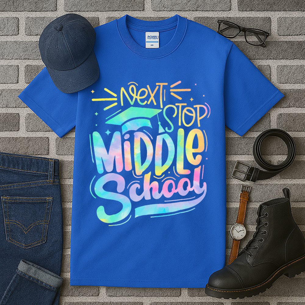 Next Stop Middle School 5th Grade Graduation Last Day Tall T-Shirt