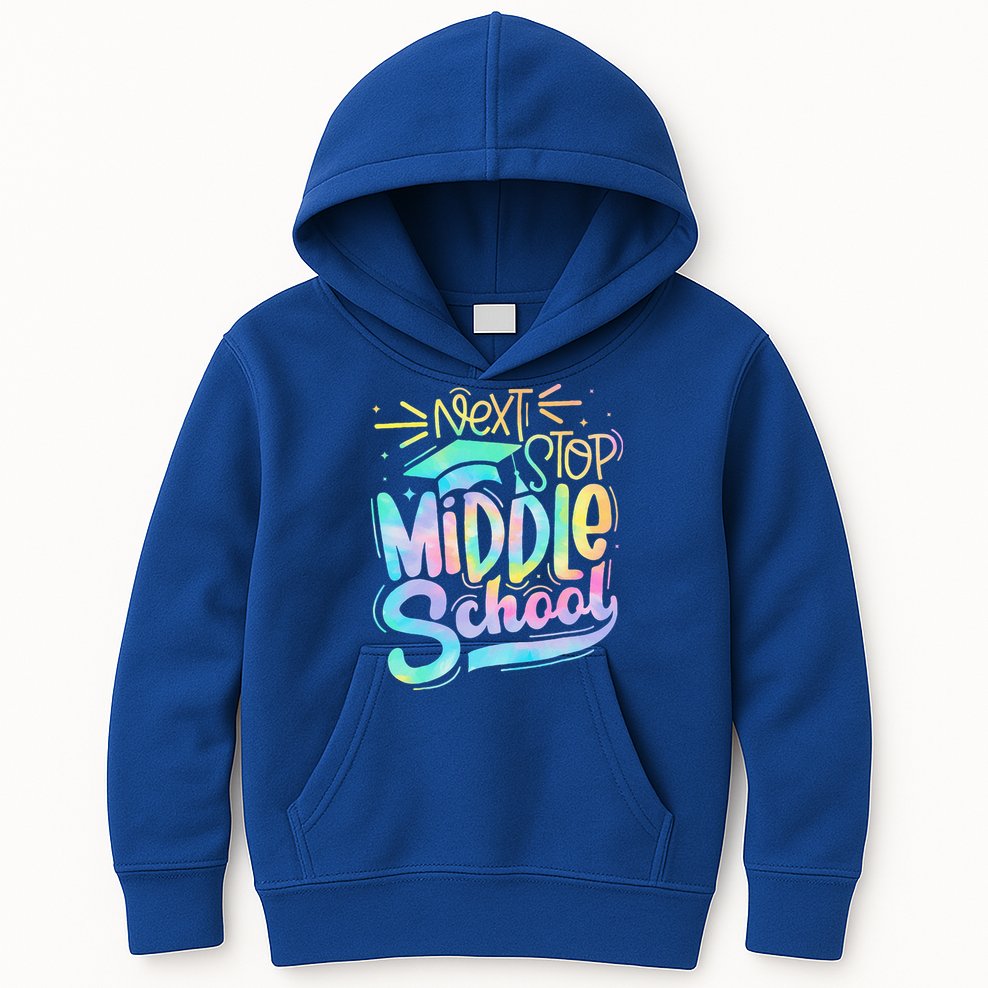 Next Stop Middle School 5th Grade Graduation Last Day Kids Hoodie