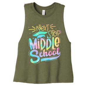 Next Stop Middle School 5th Grade Graduation Last Day Women's Racerback Cropped Tank