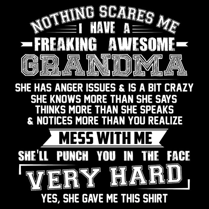 Nothing Scares Me I Have A Freaking Awesome Grandma 16 in Basic Backpack