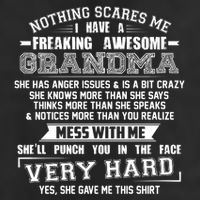 Nothing Scares Me I Have A Freaking Awesome Grandma Golf Towel