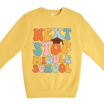 Next Stop Middle School Funny Graduation 5th Grade Premium Crewneck Sweatshirt