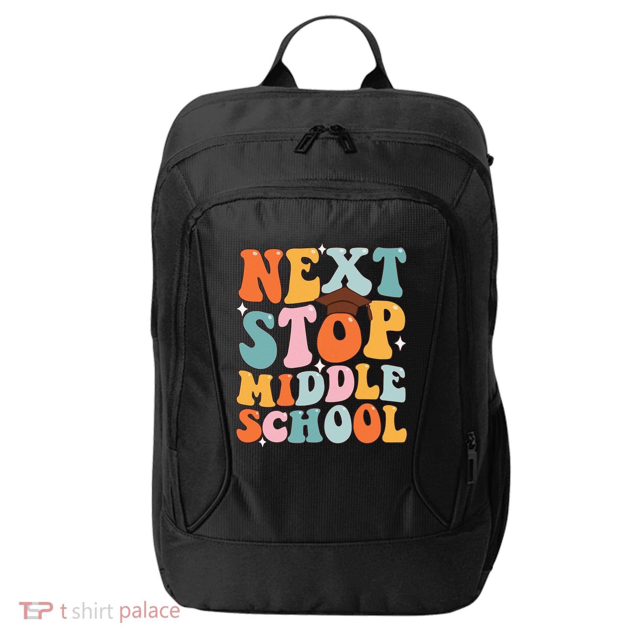 Next Stop Middle School Funny Graduation 5th Grade City Backpack