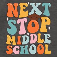 Next Stop Middle School Funny Graduation 5th Grade Vector Backpack