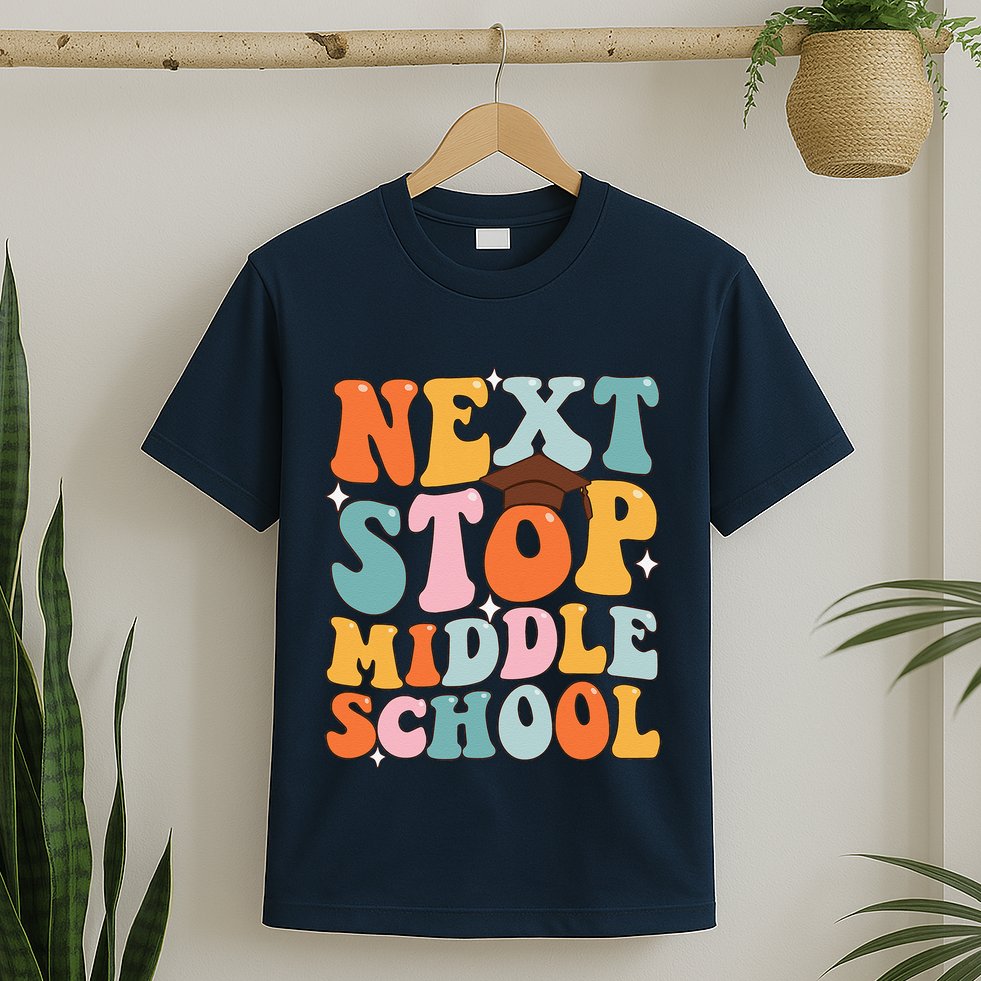 Next Stop Middle School Funny Graduation 5th Grade T-Shirt