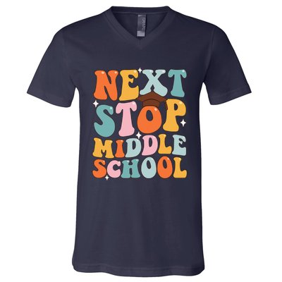 Next Stop Middle School Funny Graduation 5th Grade V-Neck T-Shirt