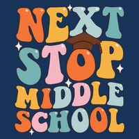 Next Stop Middle School Funny Graduation 5th Grade Drawstring Bag